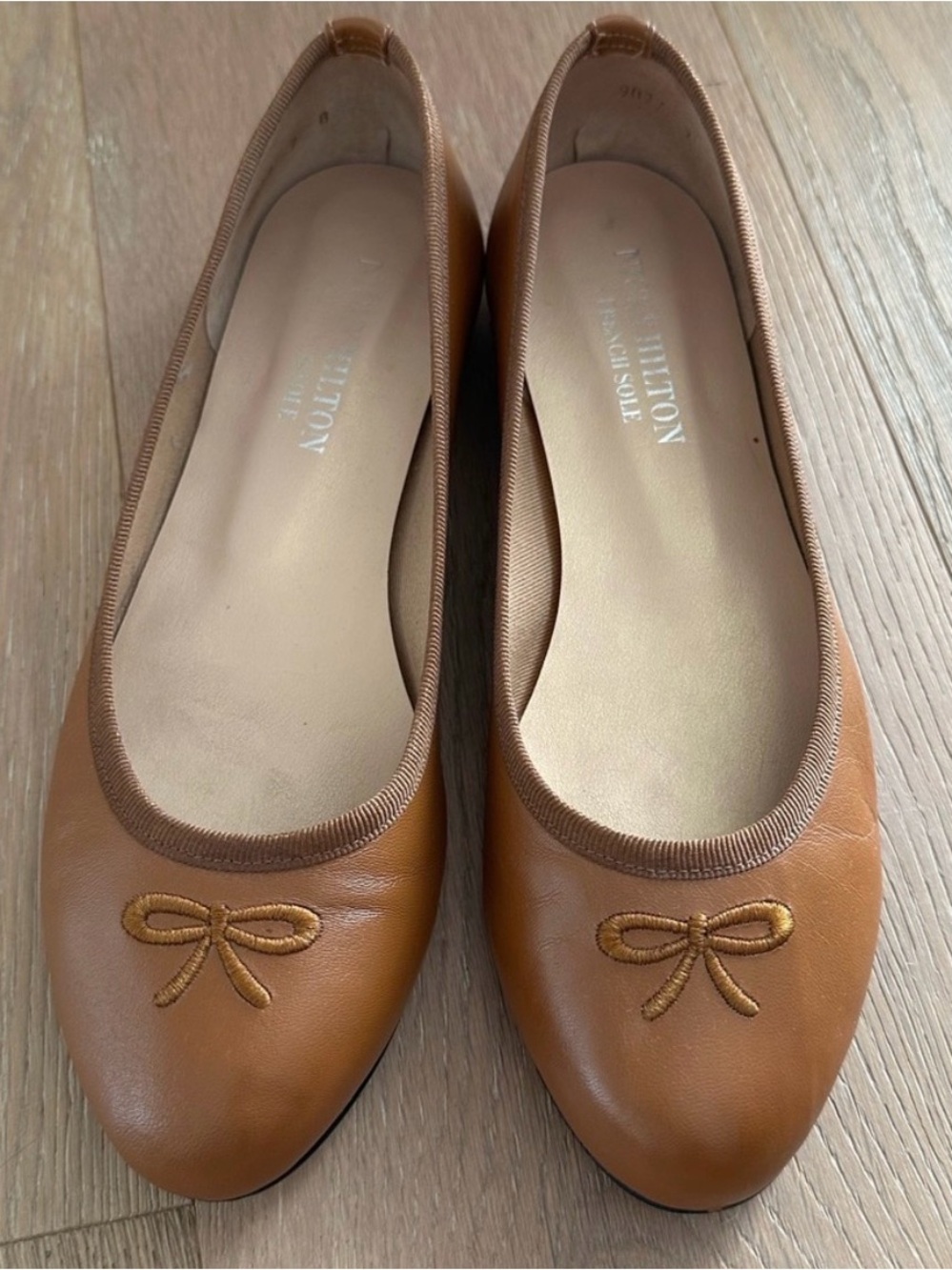 Niki Hilton for French Sole Kathy ballet flat in praline